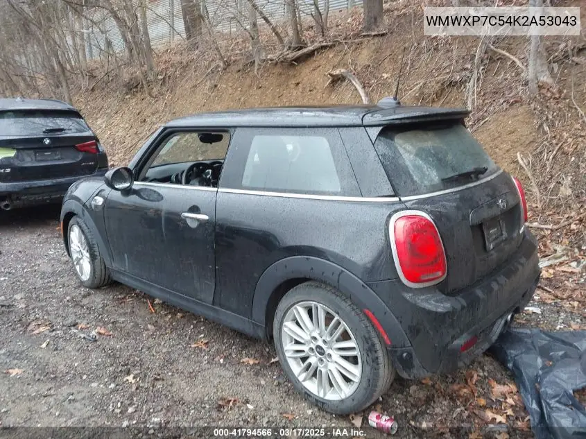 2019 Mini Hardtop Cooper S VIN: WMWXP7C54K2A53043 Lot: 41794566