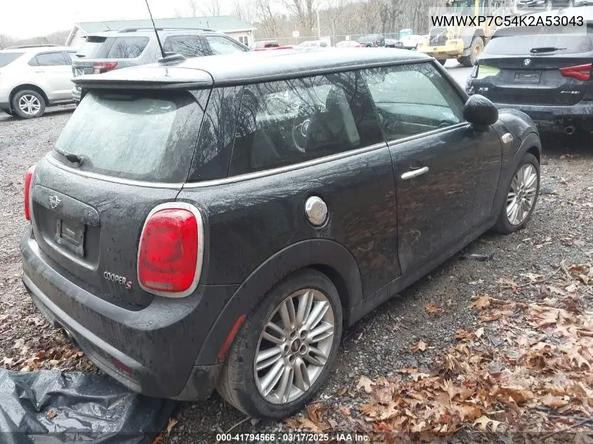 2019 Mini Hardtop Cooper S VIN: WMWXP7C54K2A53043 Lot: 41794566