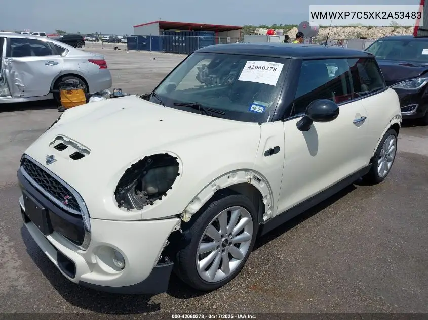 2019 Mini Hardtop Cooper S VIN: WMWXP7C5XK2A53483 Lot: 42060278