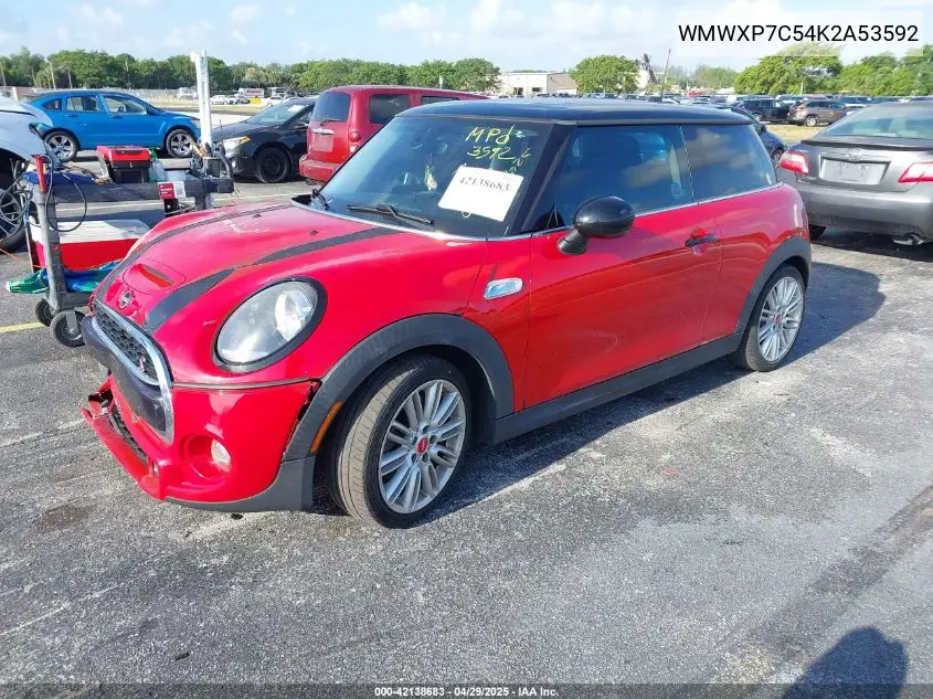 2019 Mini Hardtop Cooper S VIN: WMWXP7C54K2A53592 Lot: 42138683