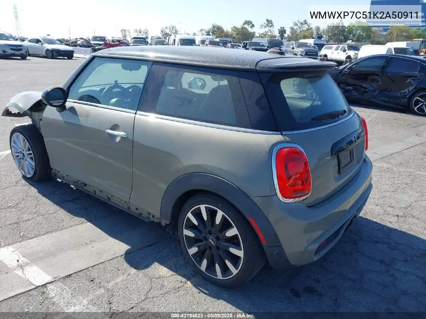 2019 Mini Hardtop Cooper S VIN: WMWXP7C51K2A50911 Lot: 42194823