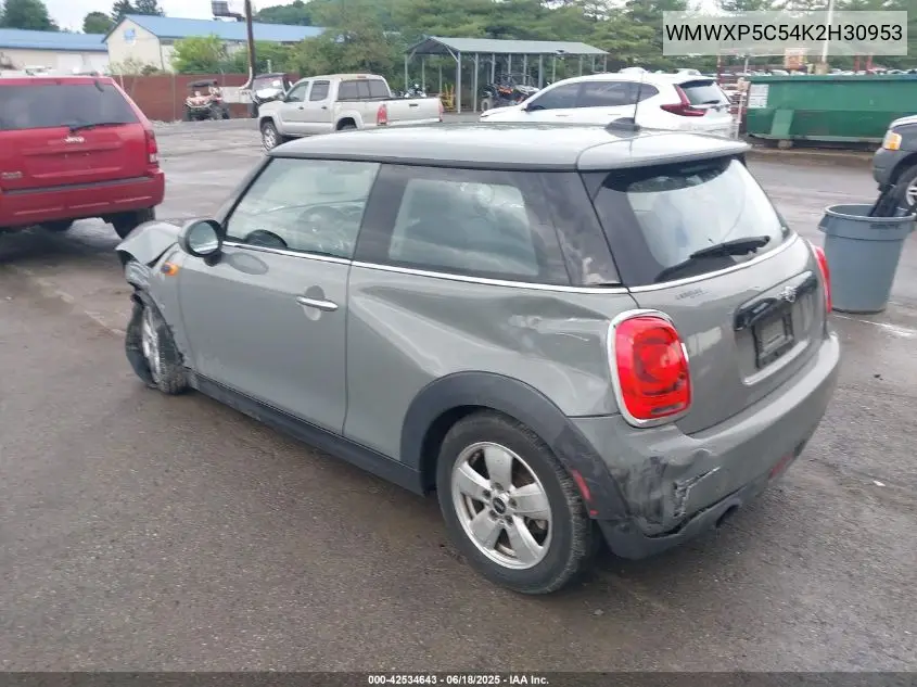 2019 Mini Hardtop Cooper VIN: WMWXP5C54K2H30953 Lot: 42534643