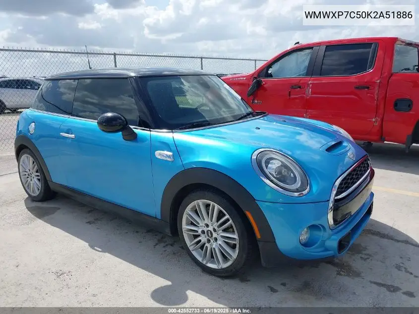 2019 Mini Hardtop Cooper S VIN: WMWXP7C50K2A51886 Lot: 42552733