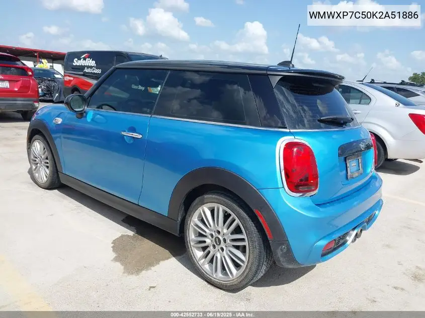 2019 Mini Hardtop Cooper S VIN: WMWXP7C50K2A51886 Lot: 42552733