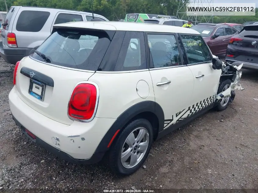 2019 Mini Hardtop Cooper VIN: WMWXU1C59K2F81912 Lot: 42612072