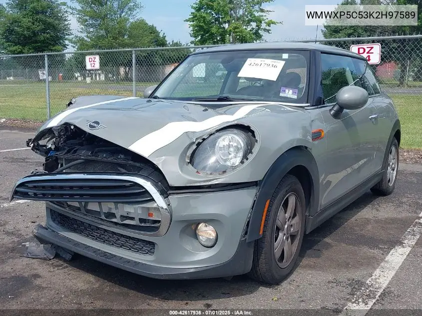 2019 Mini Hardtop Cooper VIN: WMWXP5C53K2H97589 Lot: 42617936