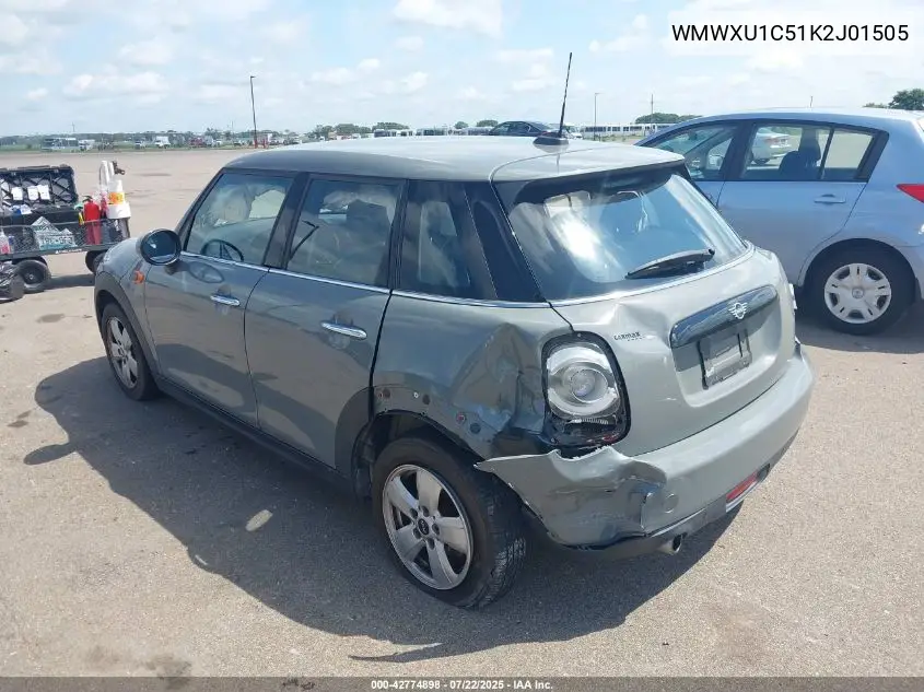 2019 Mini Hardtop Cooper VIN: WMWXU1C51K2J01505 Lot: 42774898