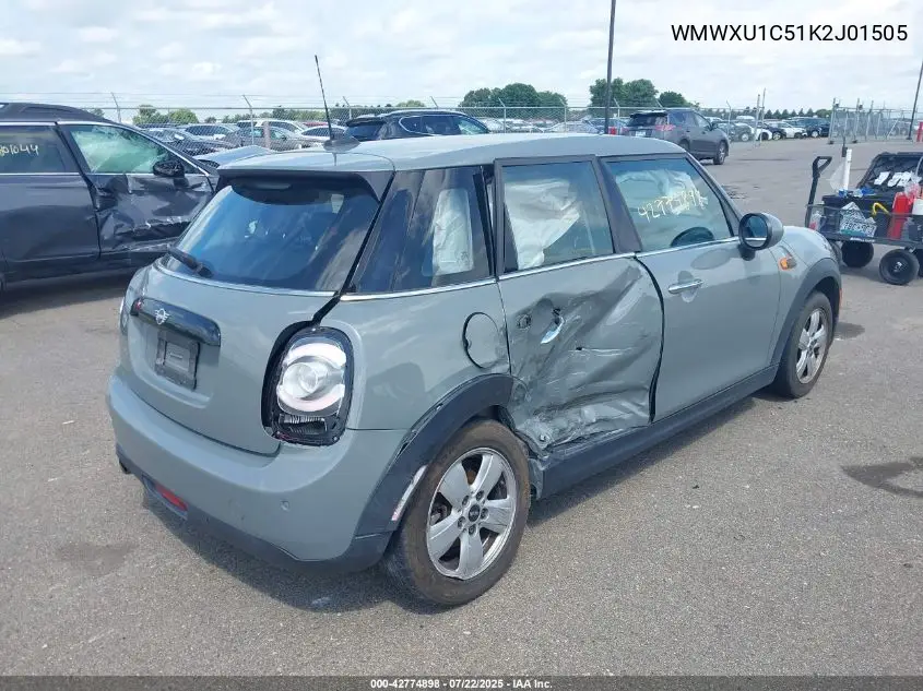 2019 Mini Hardtop Cooper VIN: WMWXU1C51K2J01505 Lot: 42774898