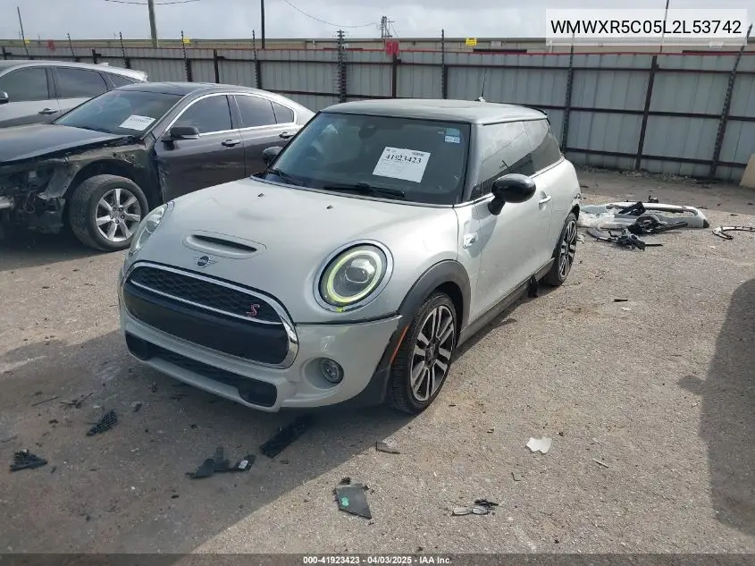 2020 Mini Hardtop Cooper S VIN: WMWXR5C05L2L53742 Lot: 41923423