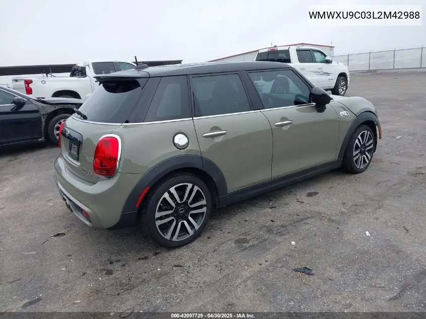 2020 Mini Hardtop Cooper S VIN: WMWXU9C03L2M42988 Lot: 42097729
