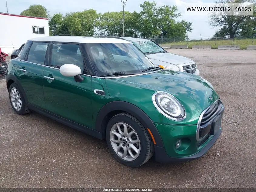 2020 Mini Hardtop Cooper VIN: WMWXU7C03L2L46525 Lot: 42585895