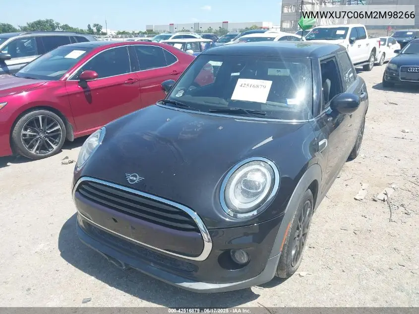 2021 Mini Hardtop Cooper VIN: WMWXU7C06M2M98266 Lot: 42516879