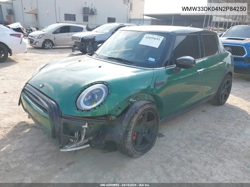 2022 Mini Hardtop Cooper VIN: WMW33DK04N2P84250 Lot: 42059692