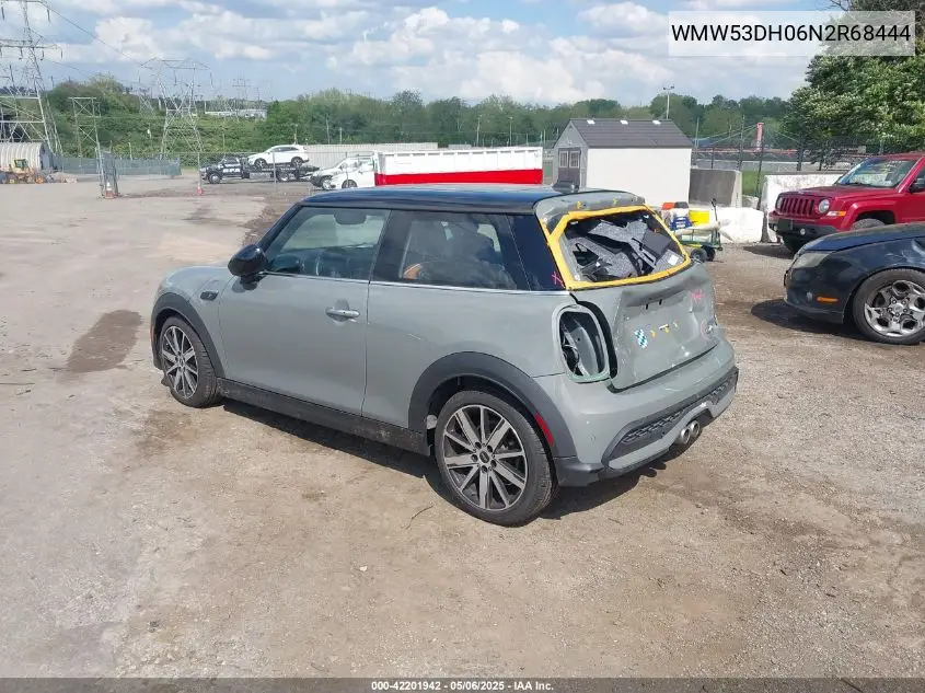 2022 Mini Hardtop Cooper S VIN: WMW53DH06N2R68444 Lot: 42201942