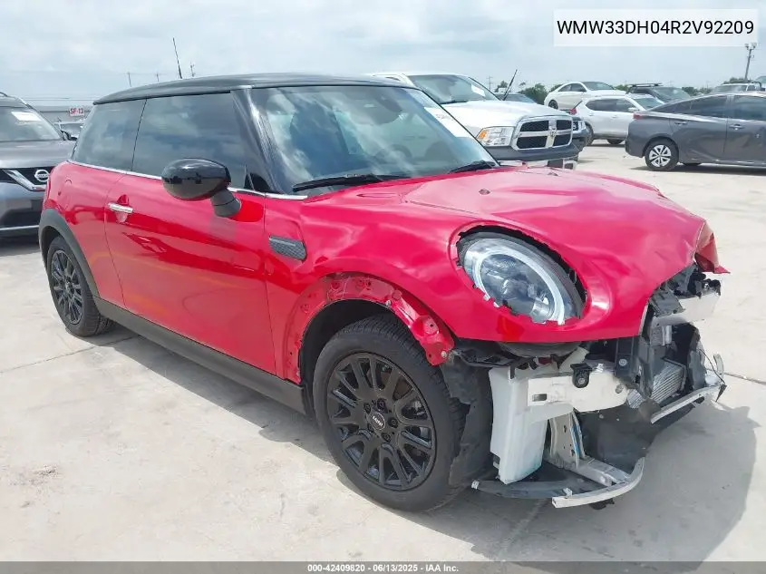 2024 Mini Hardtop Cooper VIN: WMW33DH04R2V92209 Lot: 42409820