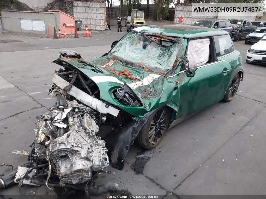 2024 Mini Hardtop Cooper S VIN: WMW53DH09R2U74374 Lot: 42773590