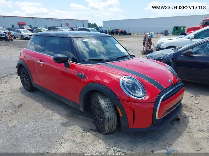 2024 Mini Hardtop Cooper VIN: WMW33DH03R2V13418 Lot: 42780209
