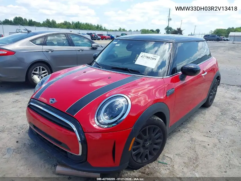 2024 Mini Hardtop Cooper VIN: WMW33DH03R2V13418 Lot: 42780209