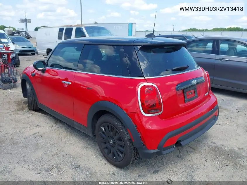 2024 Mini Hardtop Cooper VIN: WMW33DH03R2V13418 Lot: 42780209