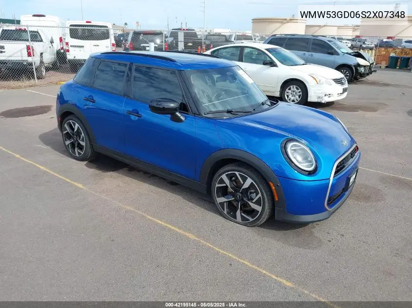 2025 Mini Hardtop Cooper S VIN: WMW53GD06S2X07348 Lot: 42195145