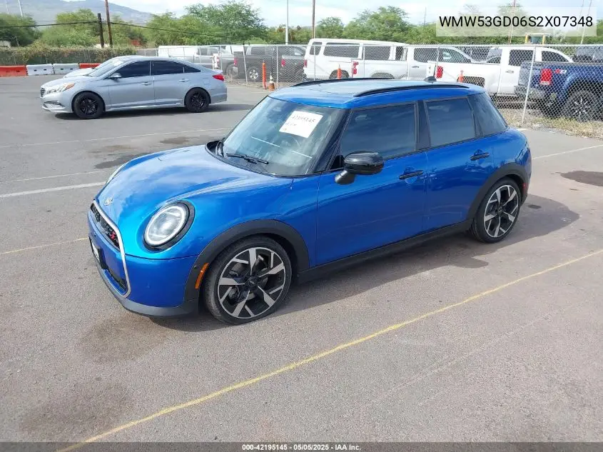 2025 Mini Hardtop Cooper S VIN: WMW53GD06S2X07348 Lot: 42195145