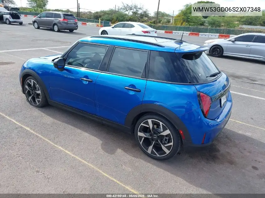 2025 Mini Hardtop Cooper S VIN: WMW53GD06S2X07348 Lot: 42195145