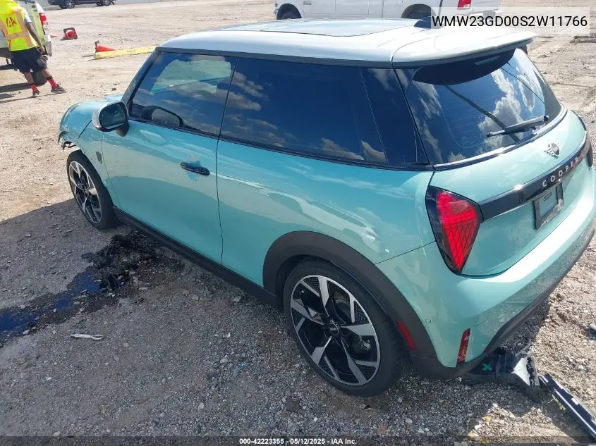 2025 Mini Hardtop Cooper S VIN: WMW23GD00S2W11766 Lot: 42223355