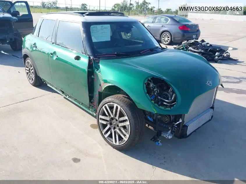 2025 Mini Hardtop Cooper S VIN: WMW53GD0XS2X04663 Lot: 42390211