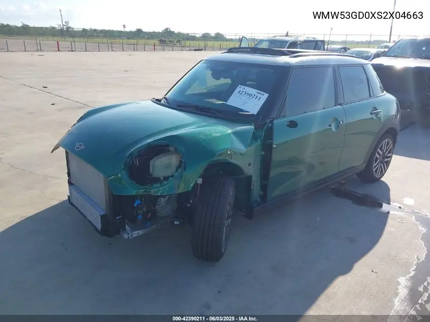 2025 Mini Hardtop Cooper S VIN: WMW53GD0XS2X04663 Lot: 42390211