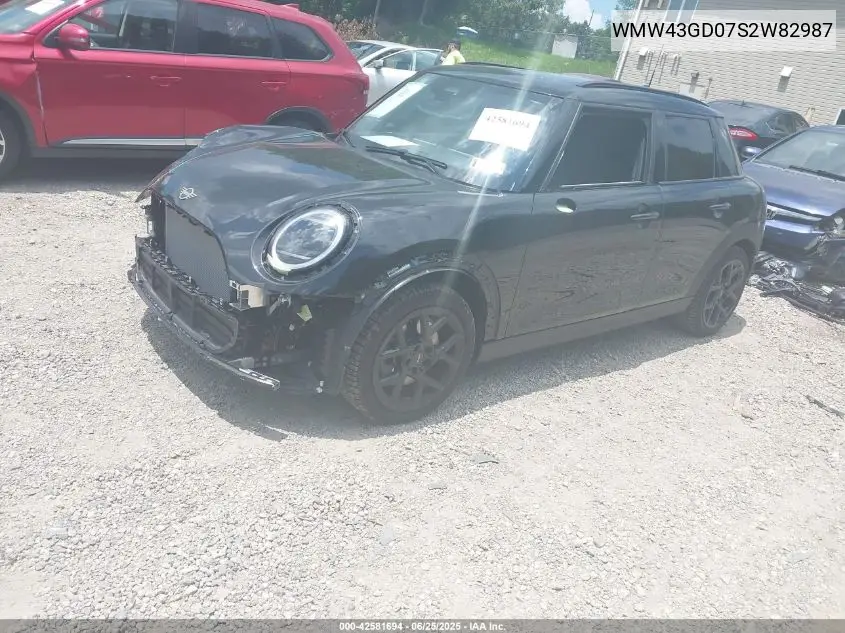 2025 Mini Hardtop Cooper VIN: WMW43GD07S2W82987 Lot: 42581694