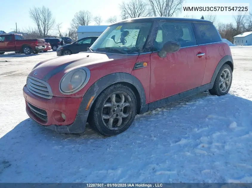 2013 Mini Hatch Cooper VIN: WMWSU3C57DT547225 Lot: 12207507