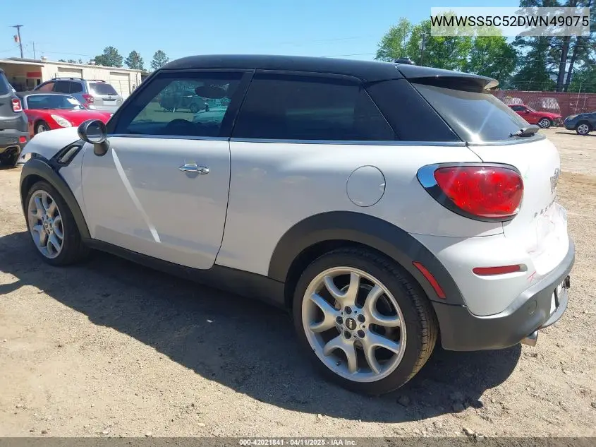 2013 Mini Paceman Cooper S VIN: WMWSS5C52DWN49075 Lot: 42021841