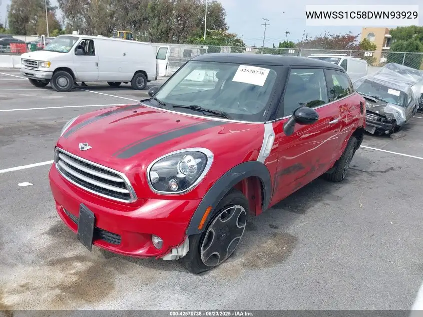 2013 Mini Paceman Cooper VIN: WMWSS1C58DWN93929 Lot: 42570738