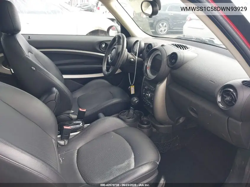 2013 Mini Paceman Cooper VIN: WMWSS1C58DWN93929 Lot: 42570738