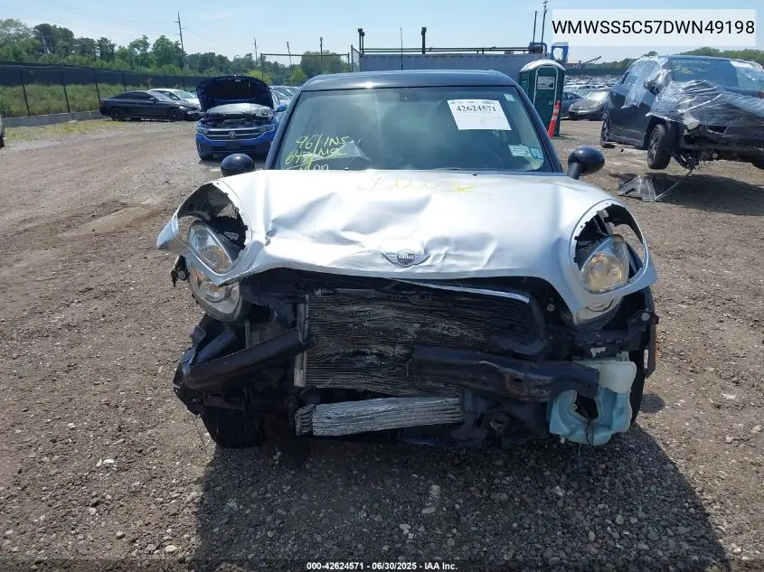 2013 Mini Paceman Cooper S VIN: WMWSS5C57DWN49198 Lot: 42624571