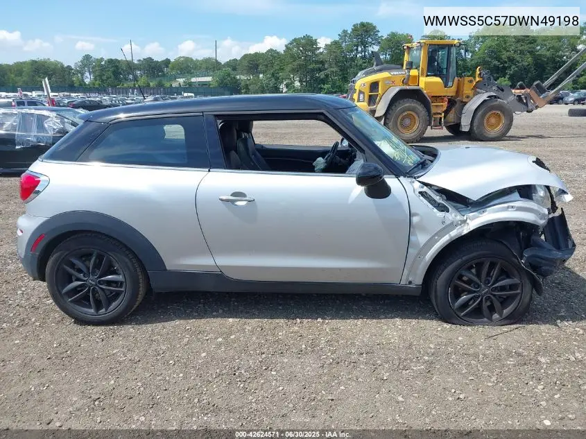 2013 Mini Paceman Cooper S VIN: WMWSS5C57DWN49198 Lot: 42624571