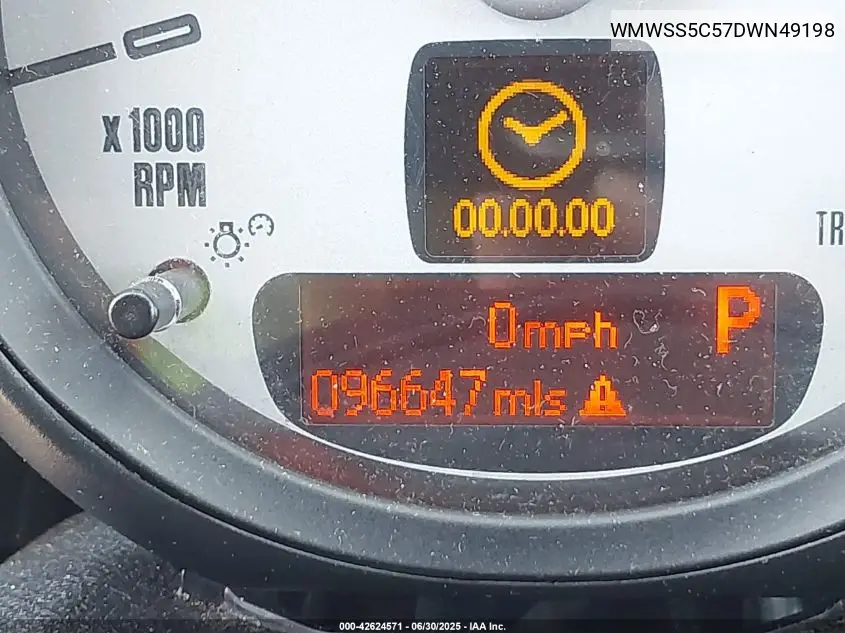 2013 Mini Paceman Cooper S VIN: WMWSS5C57DWN49198 Lot: 42624571
