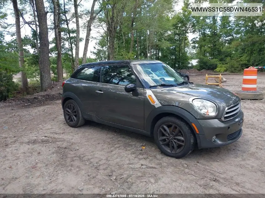 2013 Mini Paceman Cooper VIN: WMWSS1C58DWN46531 Lot: 42787005