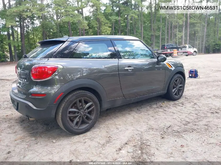 2013 Mini Paceman Cooper VIN: WMWSS1C58DWN46531 Lot: 42787005