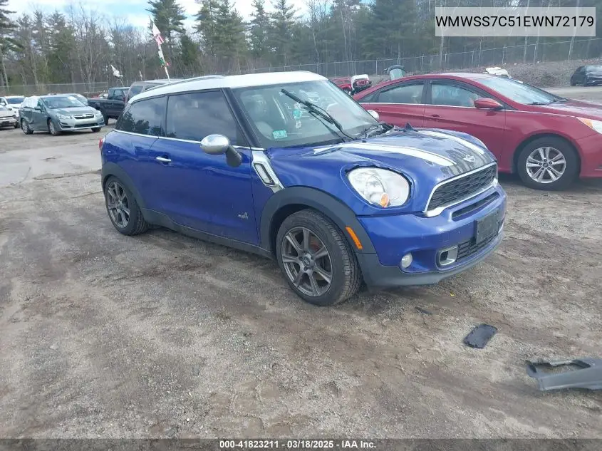 2014 Mini Paceman Cooper S VIN: WMWSS7C51EWN72179 Lot: 41823211