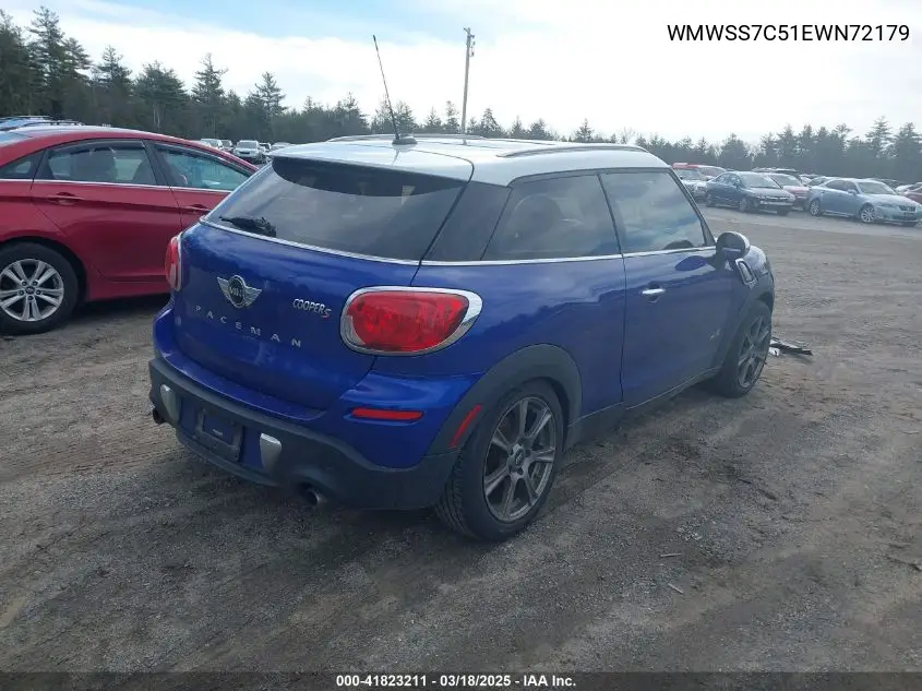 2014 Mini Paceman Cooper S VIN: WMWSS7C51EWN72179 Lot: 41823211