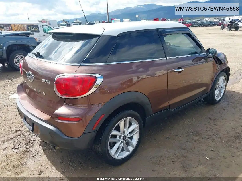 2014 Mini Paceman Cooper VIN: WMWSS1C57EWN46568 Lot: 42121083