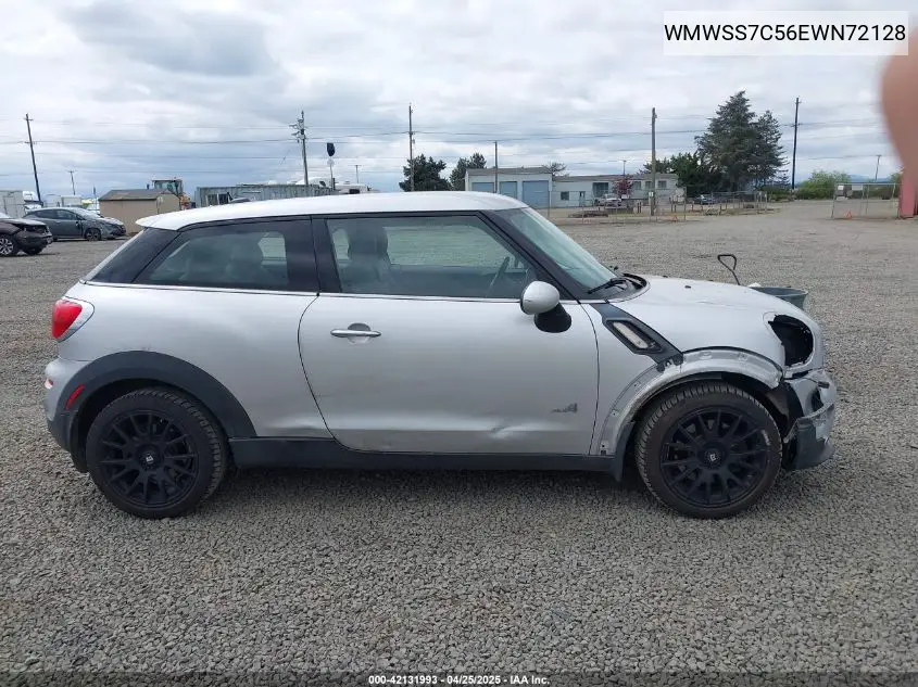 2014 Mini Paceman Cooper S VIN: WMWSS7C56EWN72128 Lot: 42131993