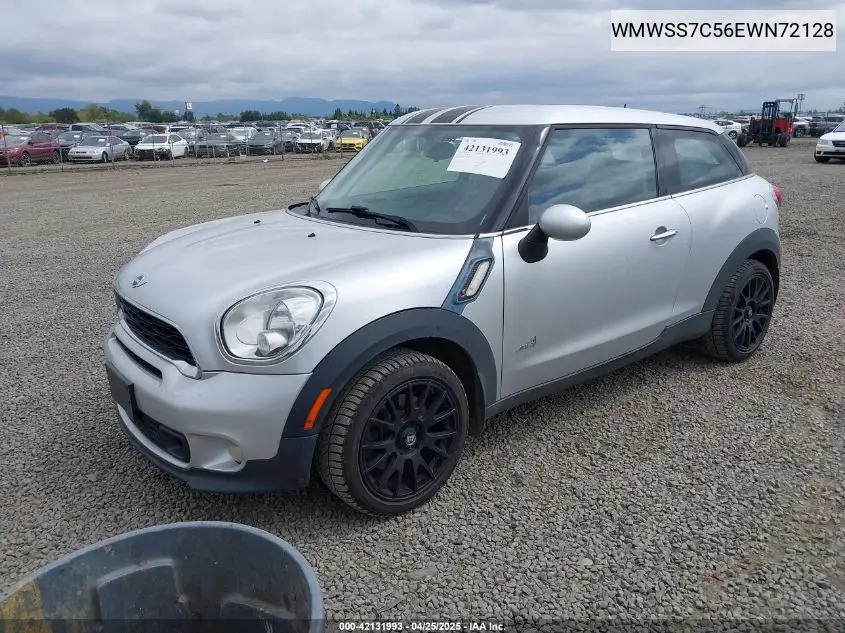 2014 Mini Paceman Cooper S VIN: WMWSS7C56EWN72128 Lot: 42131993