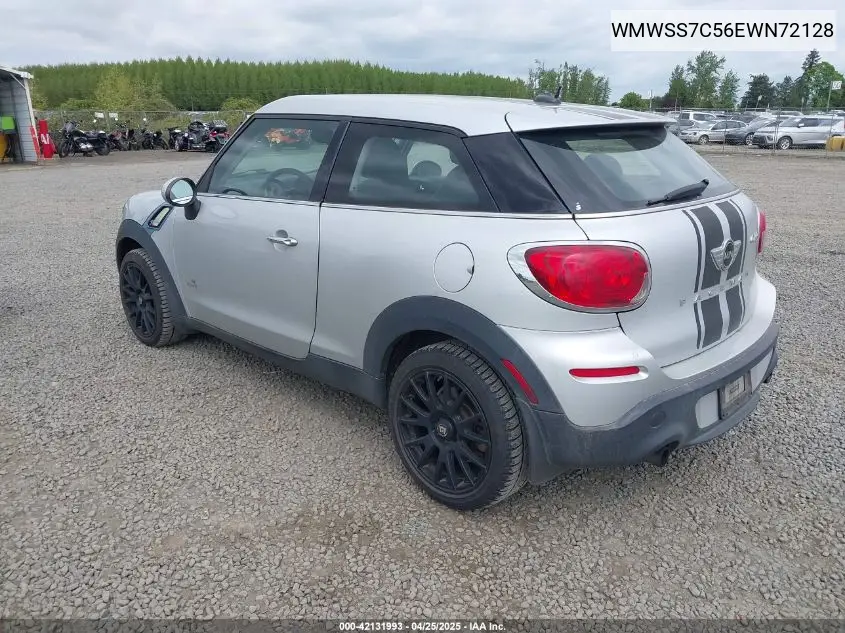 2014 Mini Paceman Cooper S VIN: WMWSS7C56EWN72128 Lot: 42131993
