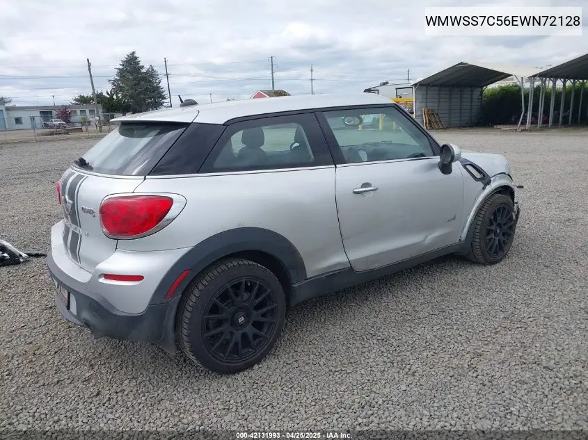 2014 Mini Paceman Cooper S VIN: WMWSS7C56EWN72128 Lot: 42131993