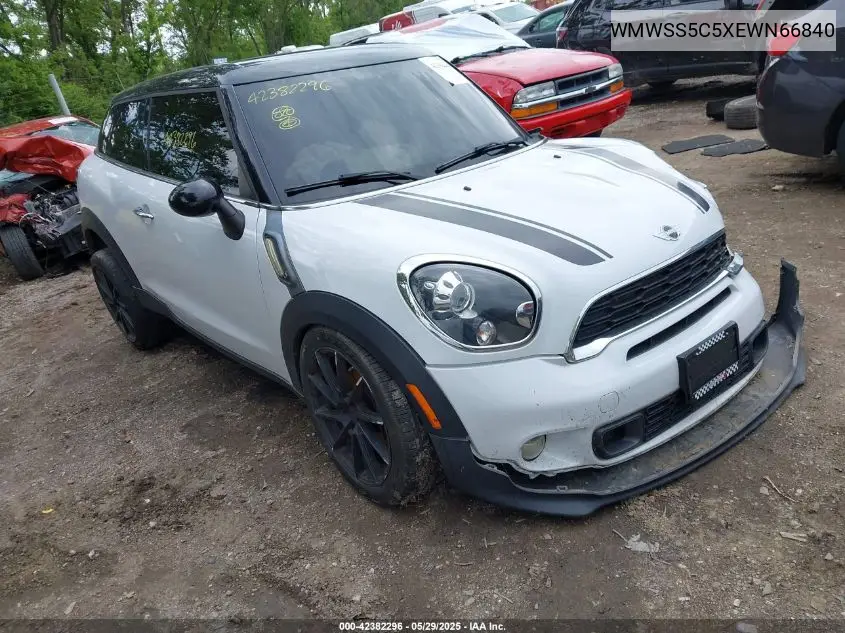 2014 Mini Paceman Cooper S VIN: WMWSS5C5XEWN66840 Lot: 42382296