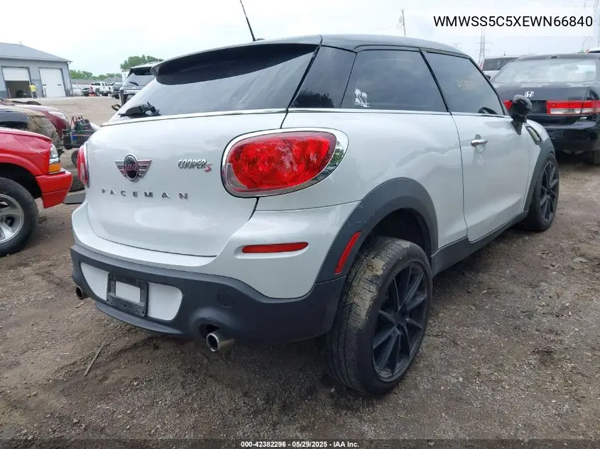 2014 Mini Paceman Cooper S VIN: WMWSS5C5XEWN66840 Lot: 42382296
