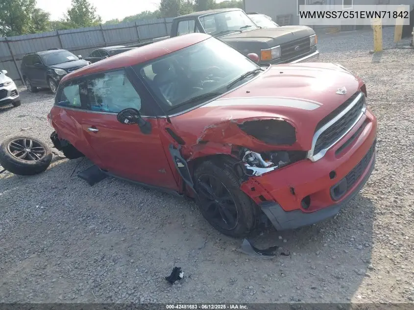 2014 Mini Paceman Cooper S VIN: WMWSS7C51EWN71842 Lot: 42481683