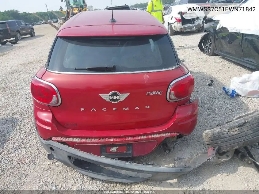 2014 Mini Paceman Cooper S VIN: WMWSS7C51EWN71842 Lot: 42481683
